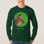 Red Fox schilderen - Oorspronkelijke Wildlife Art T-shirt (Voorkant)