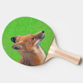 Red Fox schilderen - Oorspronkelijke Wildlife Art Tafeltennisbatje (Zijkant)