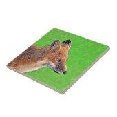 Red Fox schilderen - Oorspronkelijke Wildlife Art Tegeltje (Zijkant)