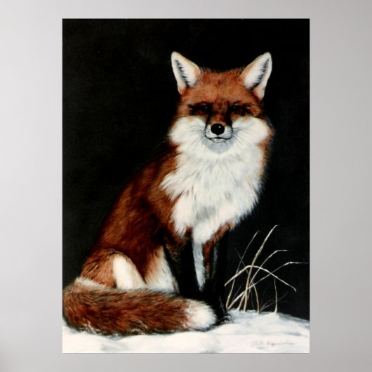 RED FOX schilderij van DiDi Poster (Voorkant)