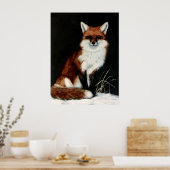 RED FOX schilderij van DiDi Poster (Keuken)