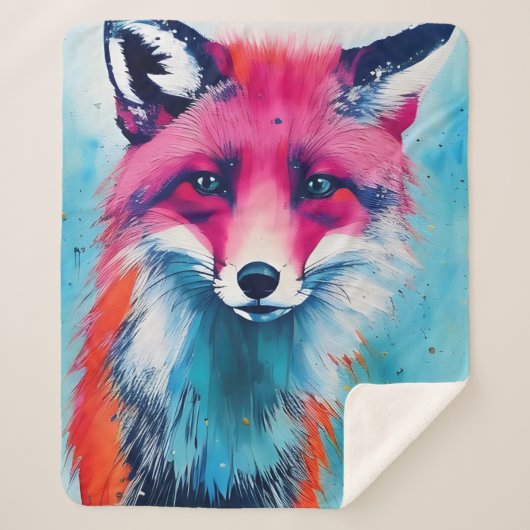 Red Fox Sherpa Blanket Sherpa Deken (Voorkant)