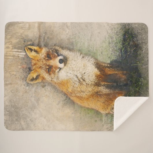 Red Fox Sherpa Deken (Voorkant (horizontaal))