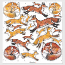 Red Fox Sinaasappel Vossen Woodland Natuur Dier Vi