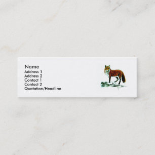 Red Fox Skinny Mini Visitekaartje