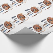 Red Fox Slaapend op Drocatcher Cadeaupapier (Hoek)