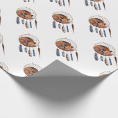 Red Fox Slaapend op Drocatcher Cadeaupapier (Hoek)
