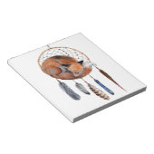 Red Fox Slaapend op Drocatcher Notitieblok (Schuin)