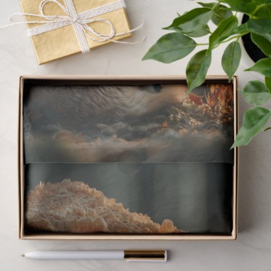 Red Fox Sleeping Under Giant Mushroom Tissuepapier (Geschenk)