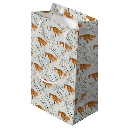 Red Fox small gift bag Klein Cadeauzakje (Voorkant Gekanteld)
