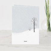 Red Fox Snowy Nordic Village Vrolijk Kerstfeest Feestdagen Kaart (Achterkant)