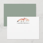 Red Fox - speciaal ontwerp Notitiekaartje (Voorkant / Achterkant)