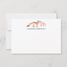Red Fox - speciaal ontwerp Notitiekaartje