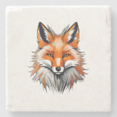 Red Fox Stenen Onderzetter (Voorkant)