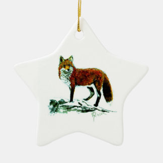 Red Fox-sterversiering Keramisch Ornament