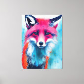 Red Fox Stretched Canvas Print (Voorkant)
