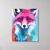 Red Fox Stretched Canvas Print (Voorkant)