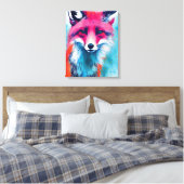 Red Fox Stretched Canvas Print (Insitu (Slaapkamer))