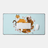 Red Fox Tails Kitsune Kasai Bureaumat (Keyboard & Muis)