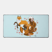 Red Fox Tails Kitsune Kasai Bureaumat (Voorkant)