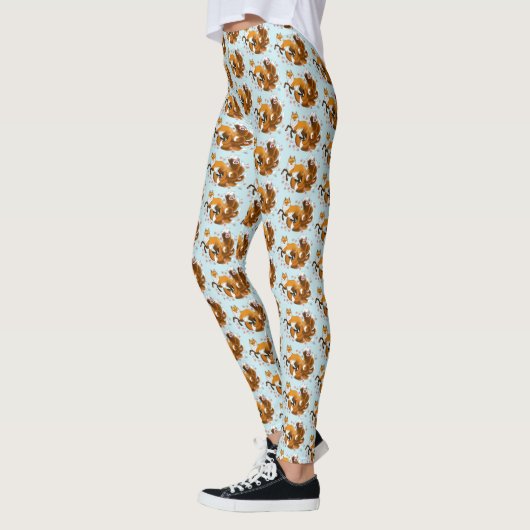 Red Fox Tails Kitsune Kasai Leggings (Links)