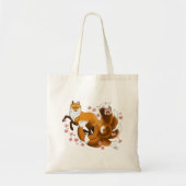Red Fox Tails Kitsune Kasai Tote Bag (Voorkant)