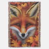 Red Fox Throw Blanket Deken (Voorkant Verticaal)