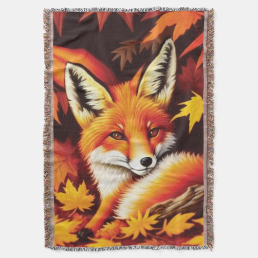 Red Fox Throw Blanket Deken (Voorkant Verticaal)