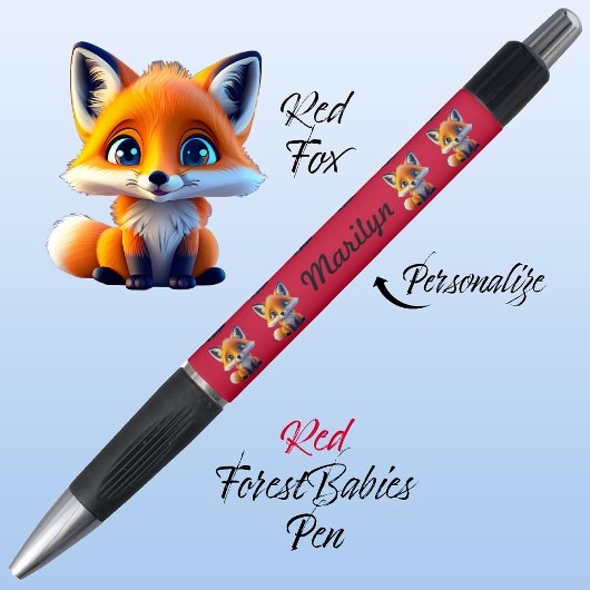 Red Fox, Unieke Kinder School Stationery Levendig  Pen