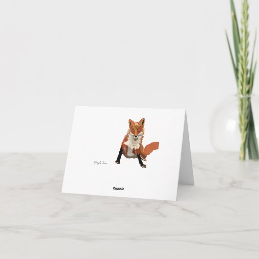 Red Fox Valentijn Kaart (Achterkant)