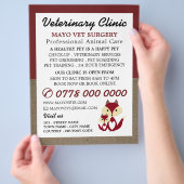 Red Fox, Veterinair Bureau Flyer (Hand)