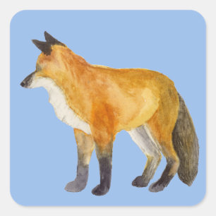 Red Fox Vierkante Sticker