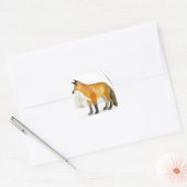 Red Fox Vierkante Sticker (Envelop)