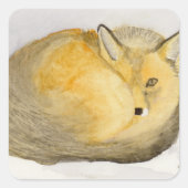 Red Fox Vierkante Sticker (Voorkant)
