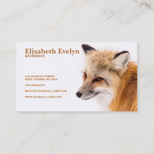 Red Fox Visitekaartje (Achterkant)