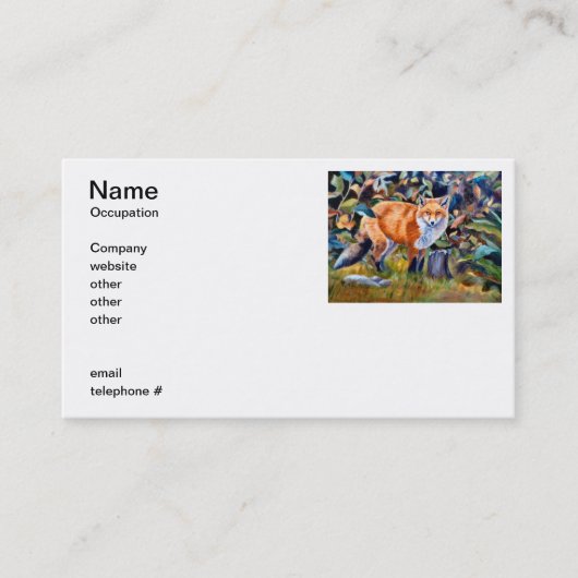 Red Fox Visitekaartje (Voorkant)