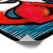 Red Fox Volle Maan Loyale Vossen Maan Kind Poster (Hoek)