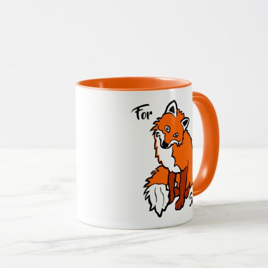 Red Fox, voor grappige aanpasbaarheid Mok (Voorkant rechts)