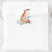 Red Fox voor kerstmis Ronde Sticker (Tas)
