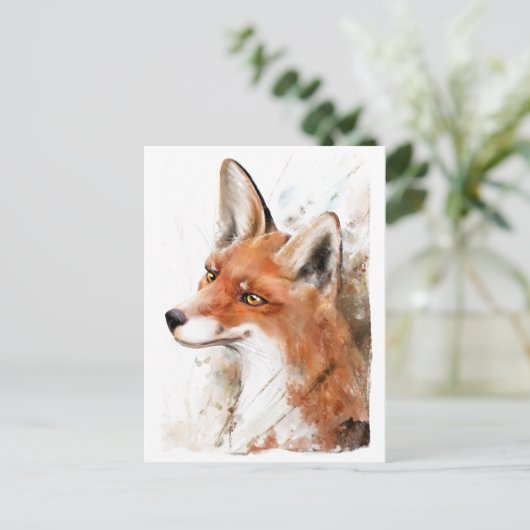 Red Fox Wall Art Briefkaart (Staand voorkant)