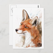 Red Fox Wall Art Briefkaart (Voorkant / Achterkant)