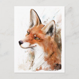 Red Fox Wall Art Briefkaart