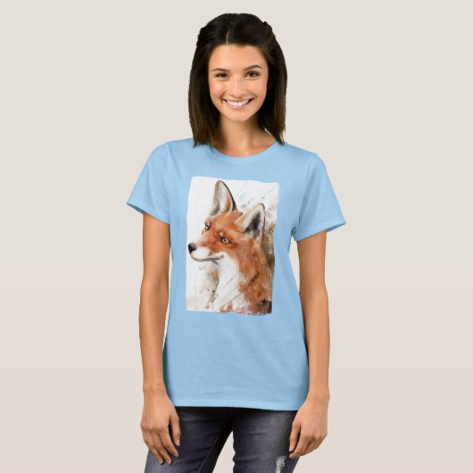 Red Fox Wall Art Forest T-shirt (Voorkant volledig)