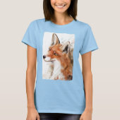 Red Fox Wall Art Forest T-shirt (Voorkant)