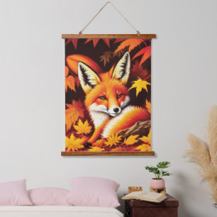 Red Fox Wall Tapestry Hangend Wandkleed