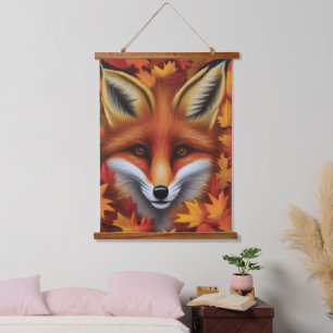 Red Fox Wall Tapestry Hangend Wandkleed