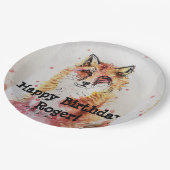 Red Fox Waterverf Birthday Boy Party Paper Bord (Gekanteld)