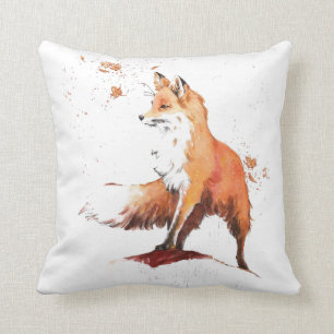 Red Fox Waterverf Kussen