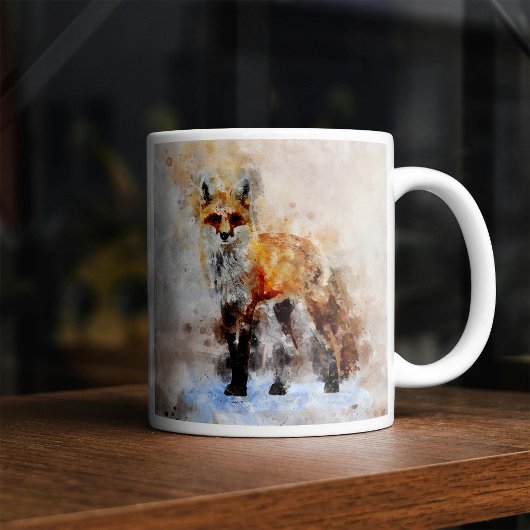 Red Fox Waterverf Portret 02 Koffiemok