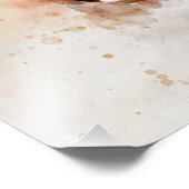 Red Fox Waterverf Portret 03 Foto Afdruk (Hoek)